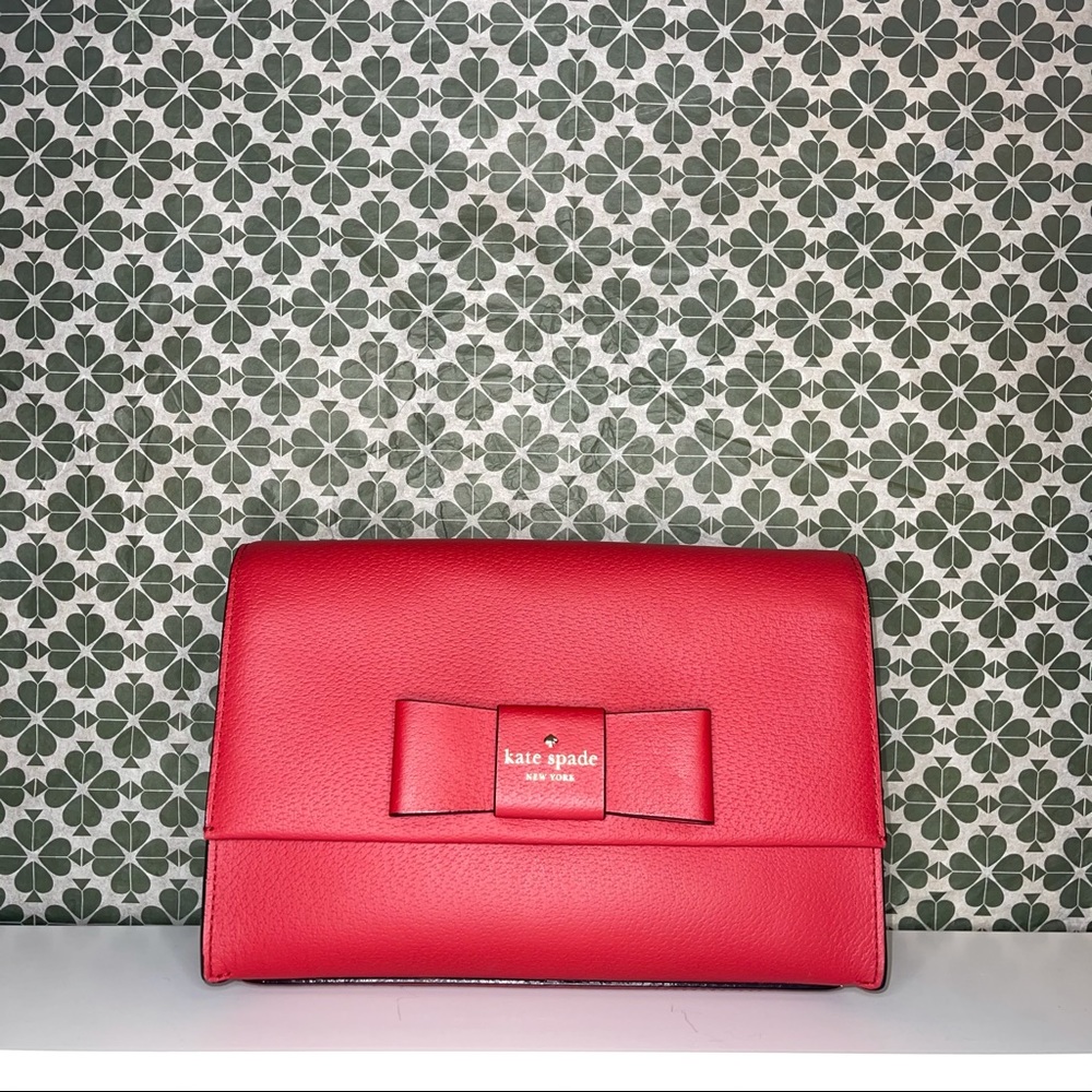 kate spade classic red bow crossbody